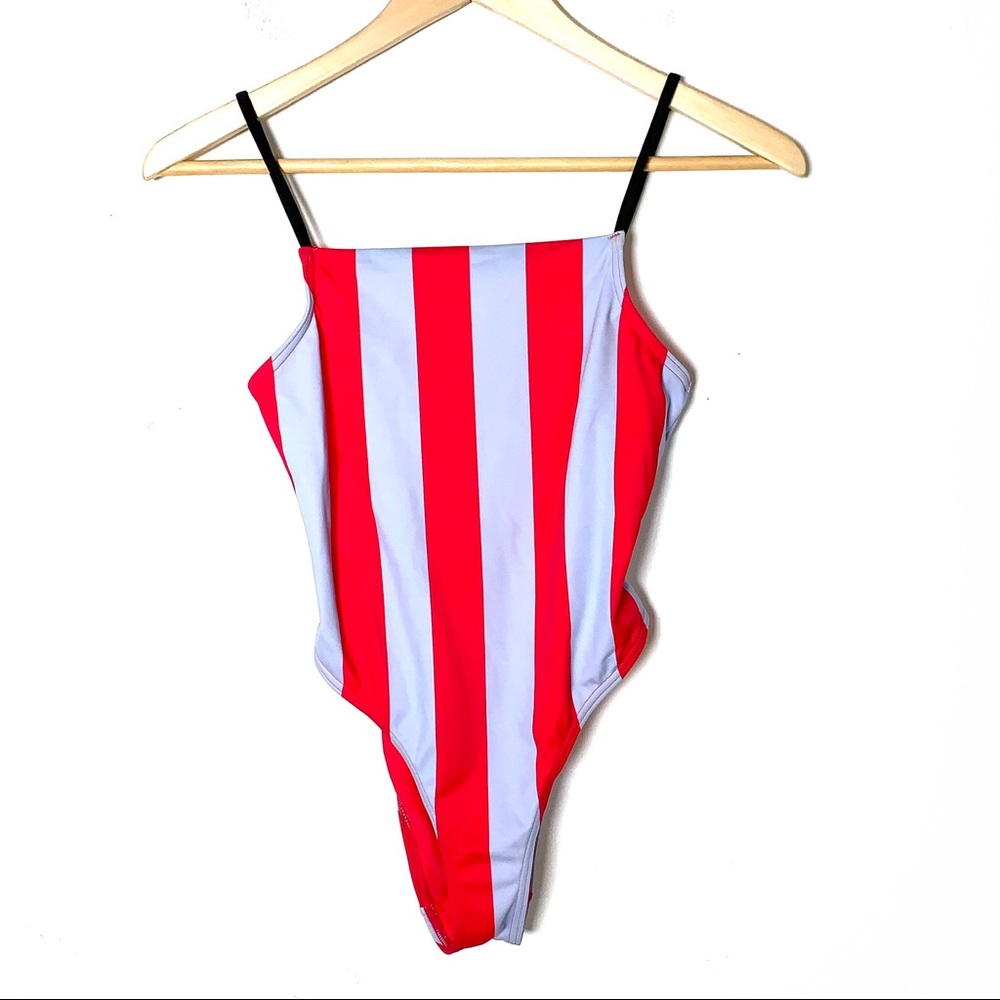 NWT Topshop striped one piece swimsuit
